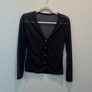 Vintage Dark Purple Mesh Longsleeve